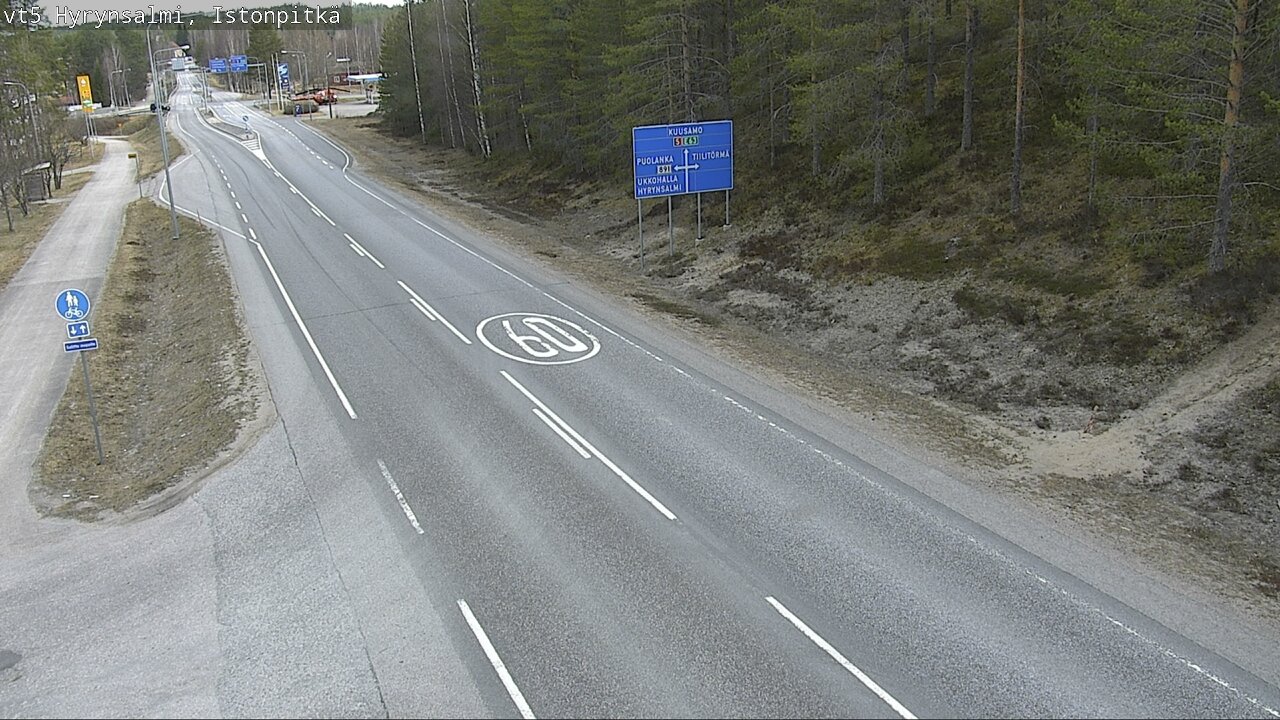 Weather Camera Image Road 5 Hyrynsalmi, Istonpitkä, Hyrynsalmi, Kainuu