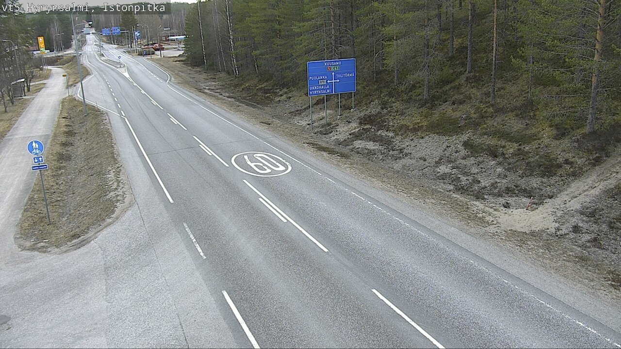 Weather Camera Image Road 5 Hyrynsalmi, Istonpitkä, Hyrynsalmi, Kainuu