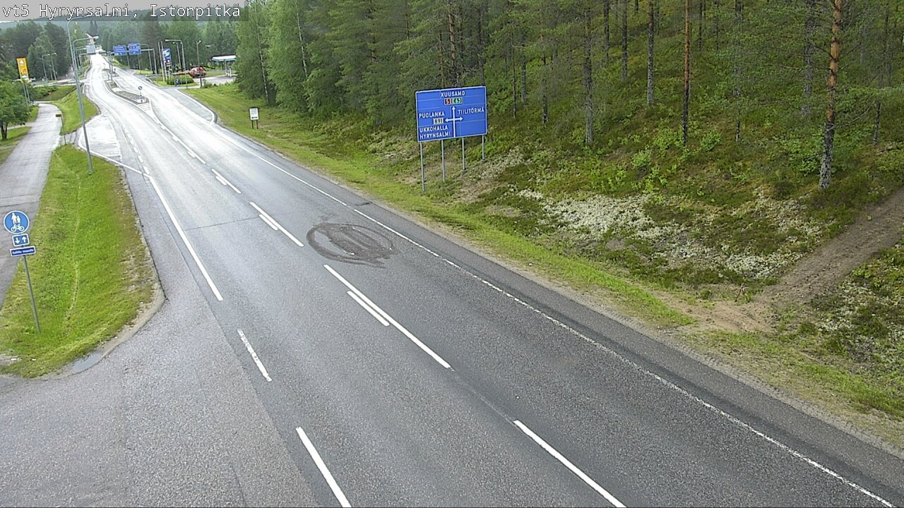 Weather Camera Image Väg 5 Hyrynsalmi, Istonpitkä, Hyrynsalmi, Kainuu