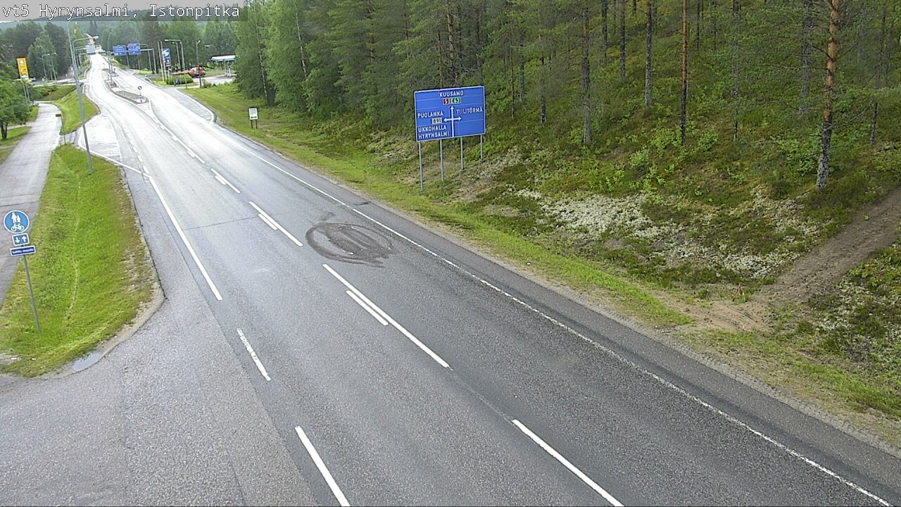 Weather Camera Image Väg 5 Hyrynsalmi, Istonpitkä, Hyrynsalmi, Kainuu