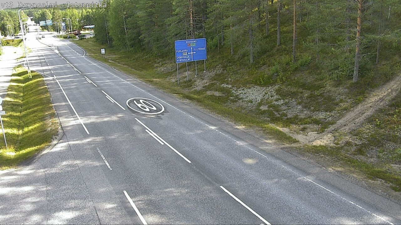 Weather Camera Image Road 5 Hyrynsalmi, Istonpitkä, Hyrynsalmi, Kainuu