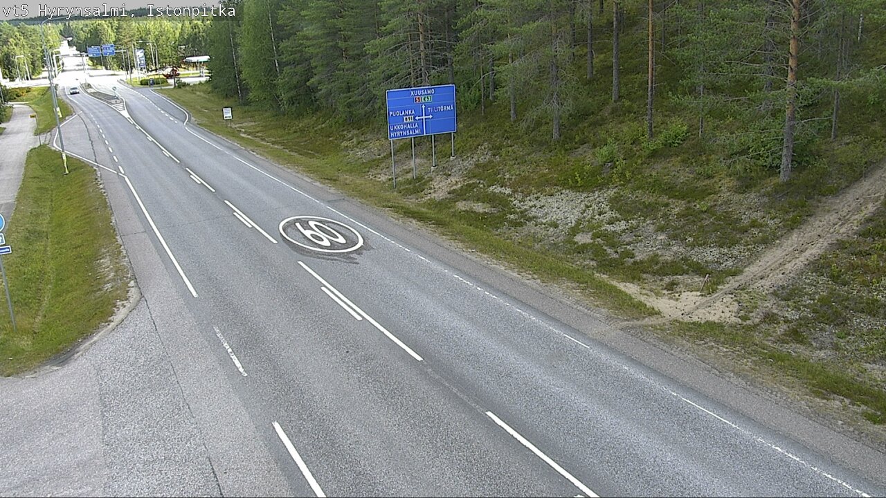Weather Camera Image Road 5 Hyrynsalmi, Istonpitkä, Hyrynsalmi, Kainuu