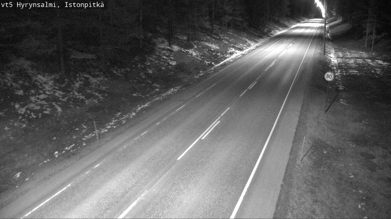 Weather Camera Image Väg 5 Hyrynsalmi, Istonpitkä, Hyrynsalmi, Kainuu