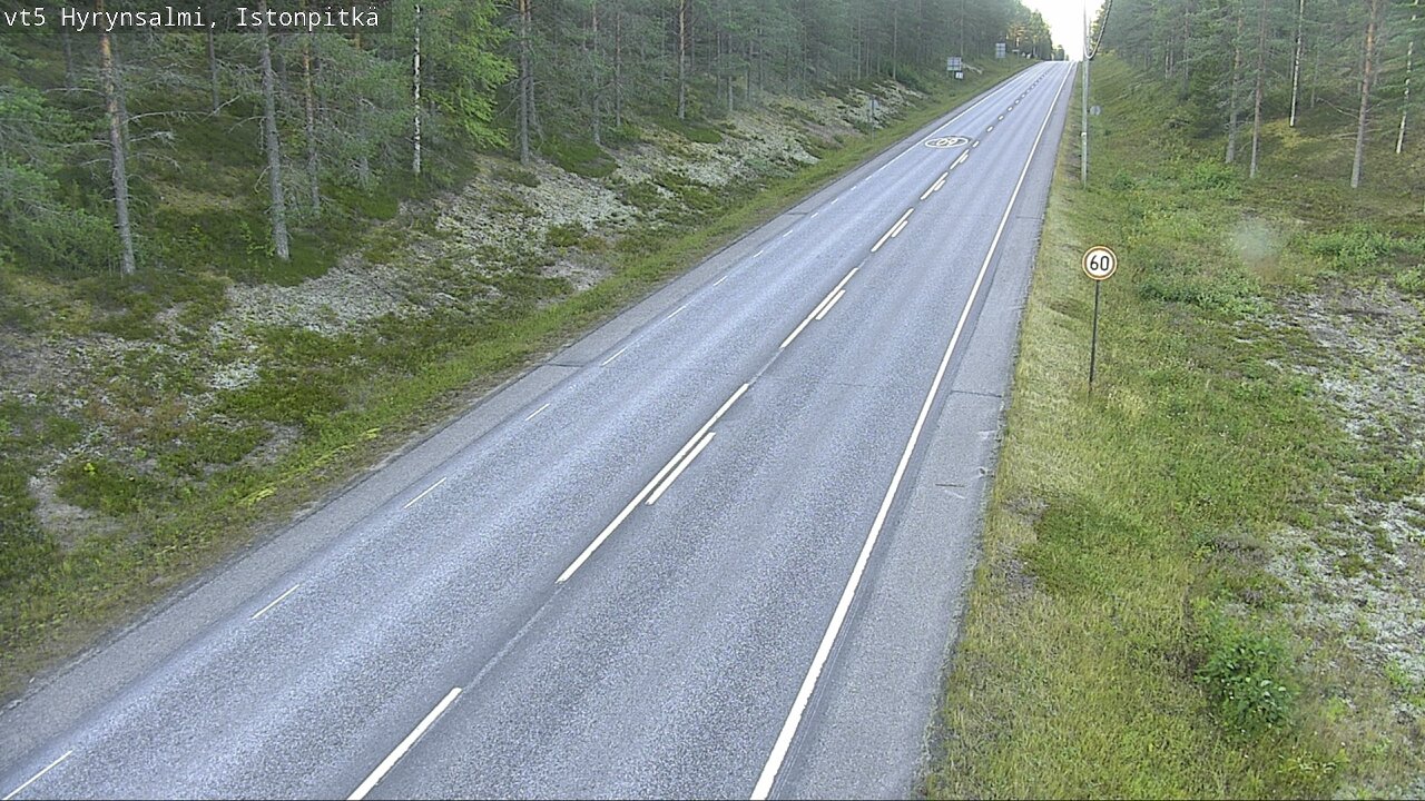 Weather Camera Image Road 5 Hyrynsalmi, Istonpitkä, Hyrynsalmi, Kainuu