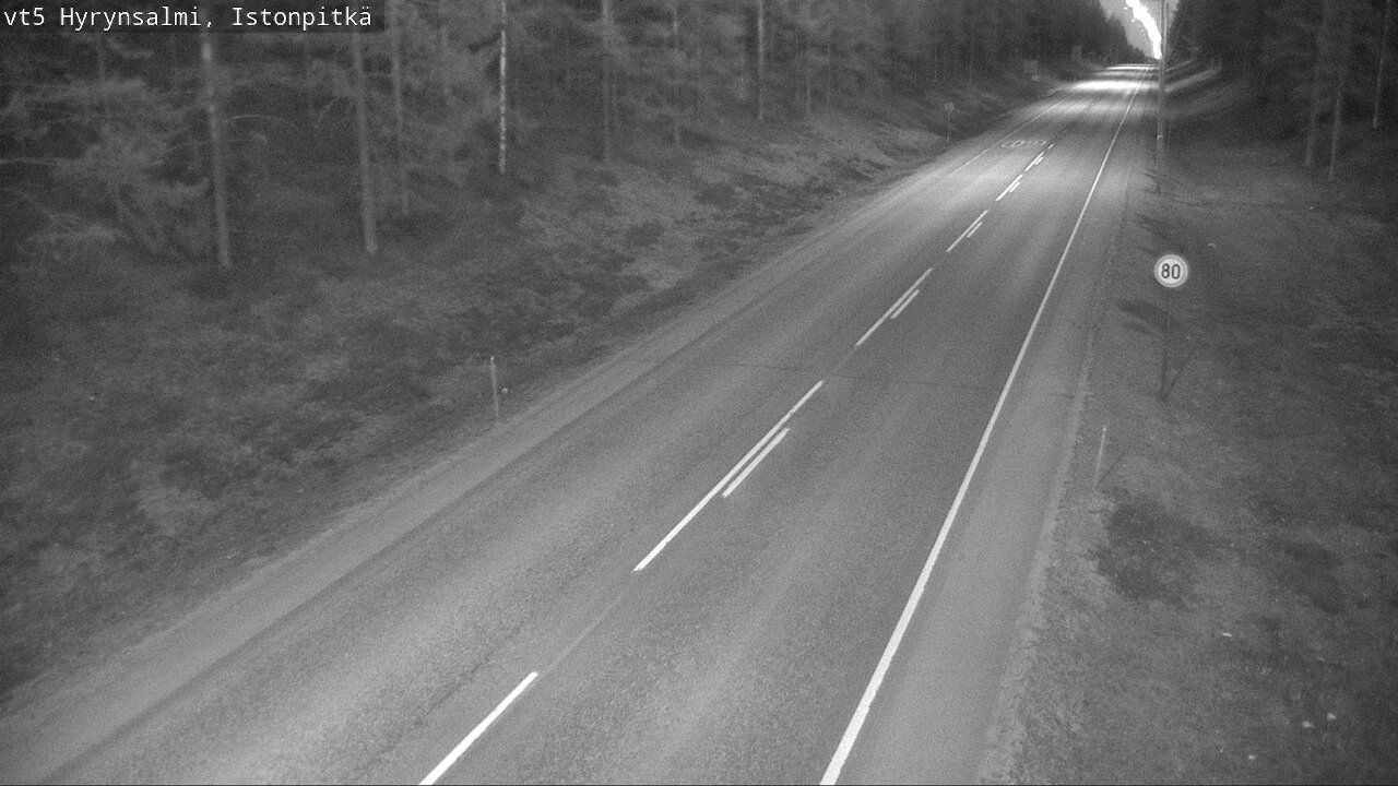 Weather Camera Image Road 5 Hyrynsalmi, Istonpitkä, Hyrynsalmi, Kainuu