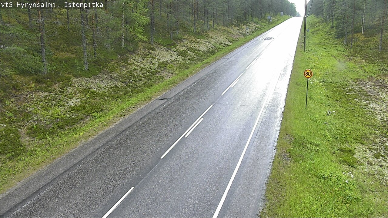 Weather Camera Image Road 5 Hyrynsalmi, Istonpitkä, Hyrynsalmi, Kainuu