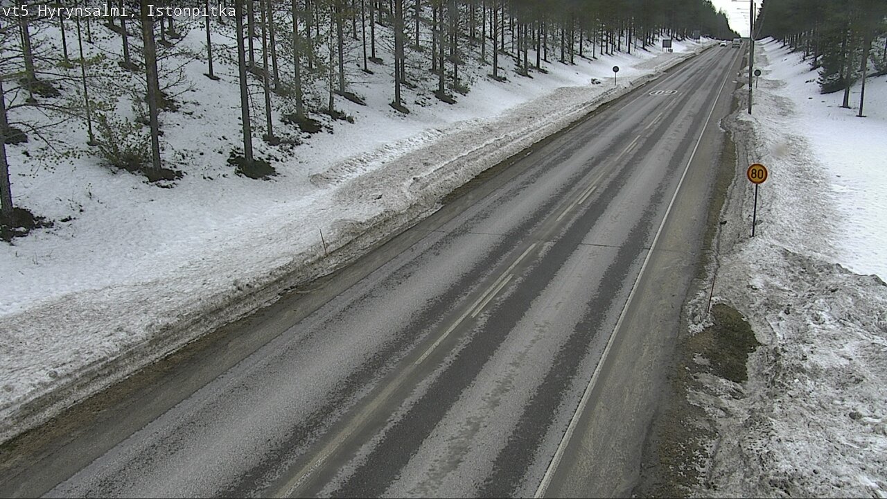 Weather Camera Image Road 5 Hyrynsalmi, Istonpitkä, Hyrynsalmi, Kainuu