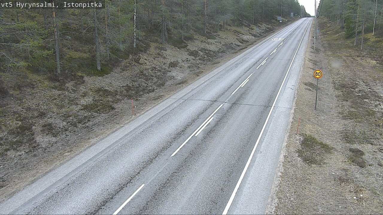 Weather Camera Image Road 5 Hyrynsalmi, Istonpitkä, Hyrynsalmi, Kainuu