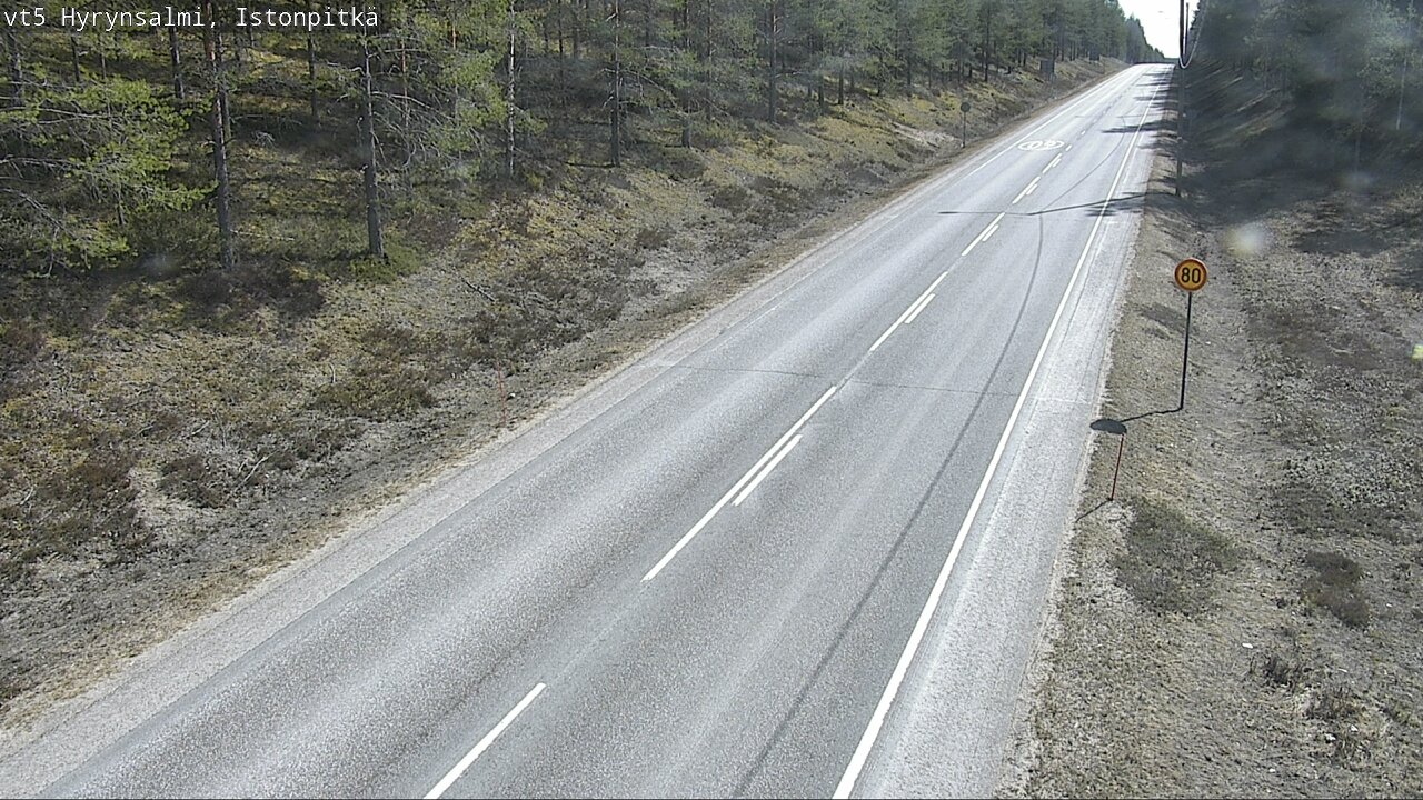 Weather Camera Image Road 5 Hyrynsalmi, Istonpitkä, Hyrynsalmi, Kainuu