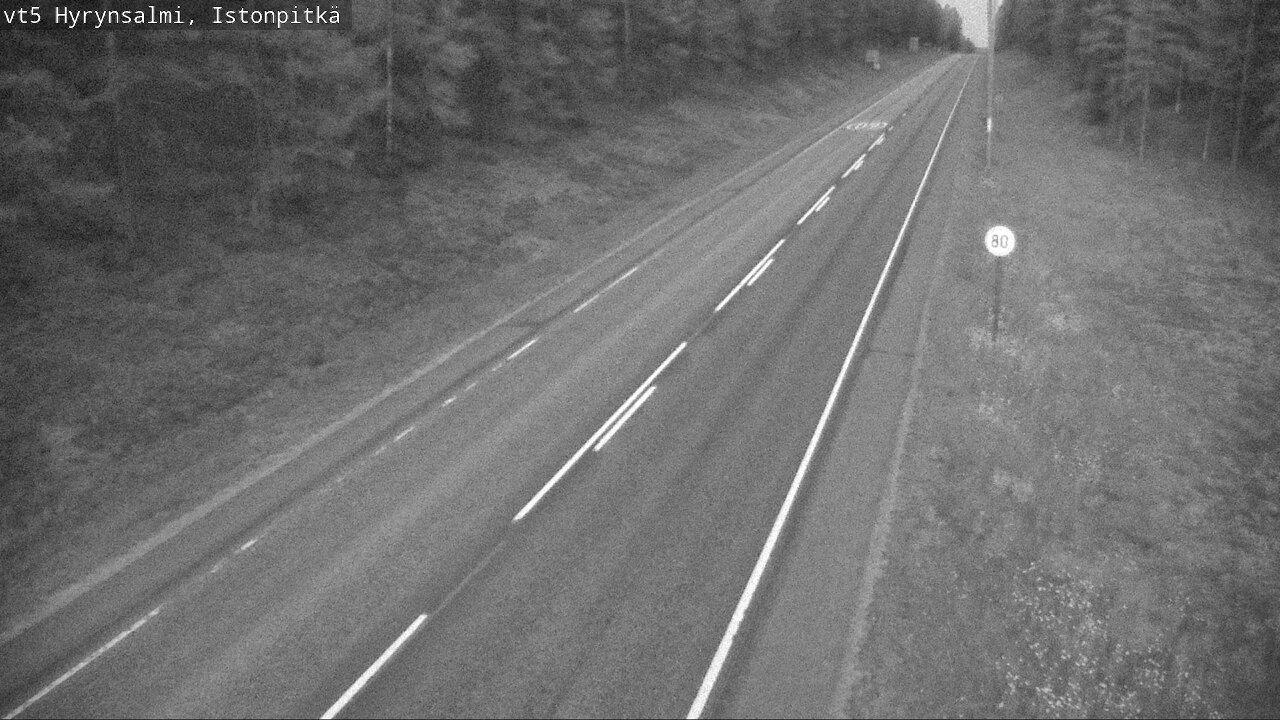 Weather Camera Image Väg 5 Hyrynsalmi, Istonpitkä, Hyrynsalmi, Kainuu