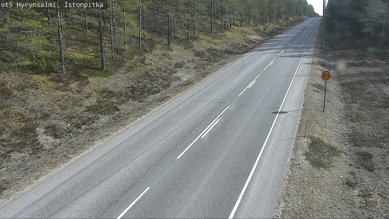 Weather Camera Image Road 5 Hyrynsalmi, Istonpitkä, Hyrynsalmi, Kainuu