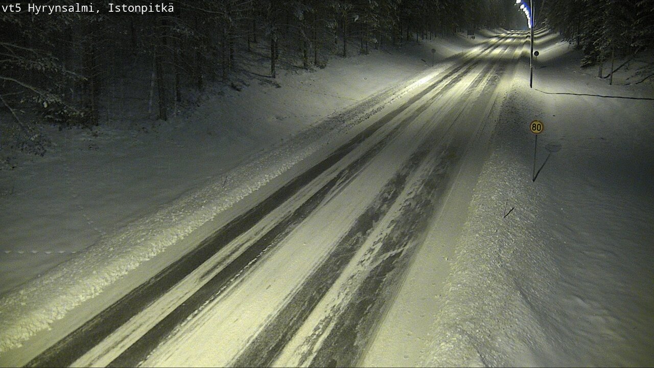 Weather Camera Image Road 5 Hyrynsalmi, Istonpitkä, Hyrynsalmi, Kainuu