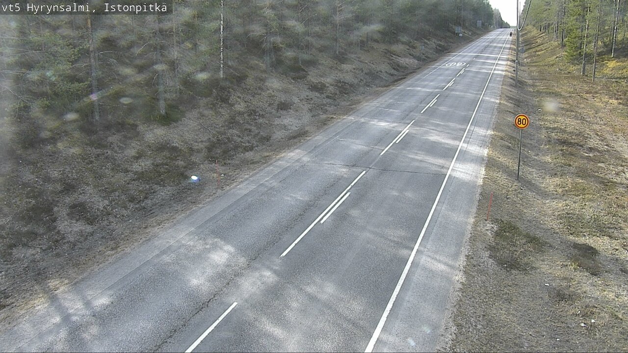 Weather Camera Image Road 5 Hyrynsalmi, Istonpitkä, Hyrynsalmi, Kainuu