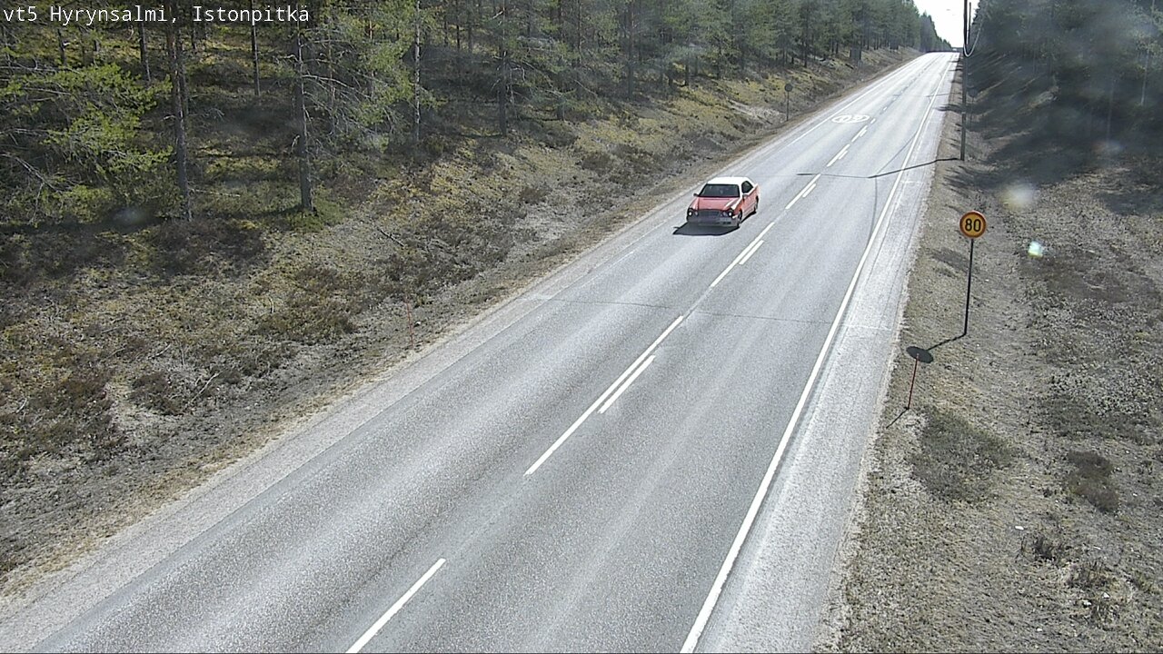 Weather Camera Image Road 5 Hyrynsalmi, Istonpitkä, Hyrynsalmi, Kainuu