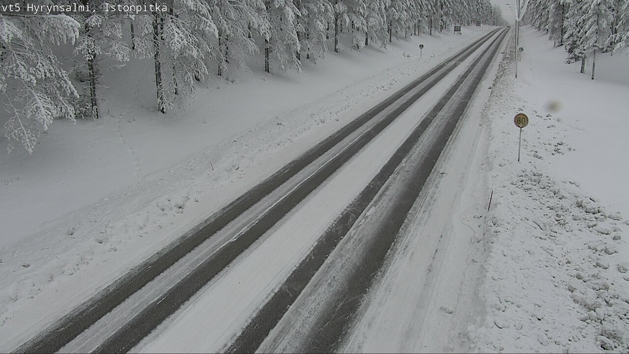 Weather Camera Image Road 5 Hyrynsalmi, Istonpitkä, Hyrynsalmi, Kainuu