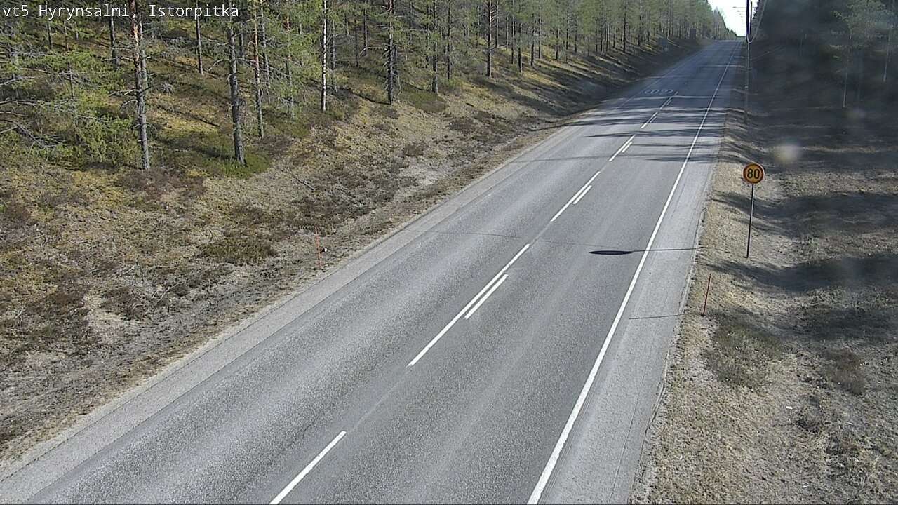 Weather Camera Image Road 5 Hyrynsalmi, Istonpitkä, Hyrynsalmi, Kainuu