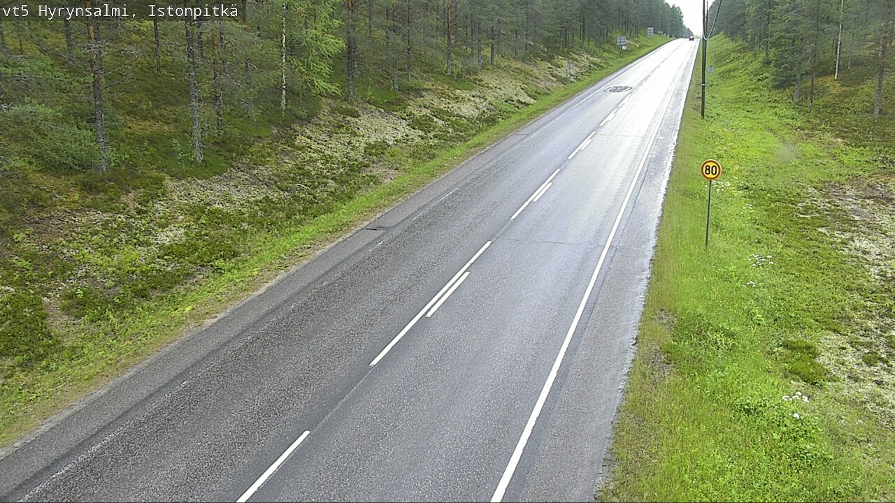 Weather Camera Image Road 5 Hyrynsalmi, Istonpitkä, Hyrynsalmi, Kainuu