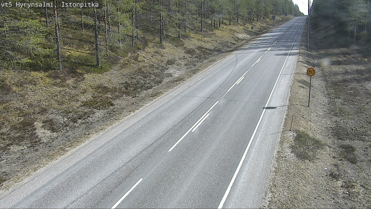 Weather Camera Image Road 5 Hyrynsalmi, Istonpitkä, Hyrynsalmi, Kainuu