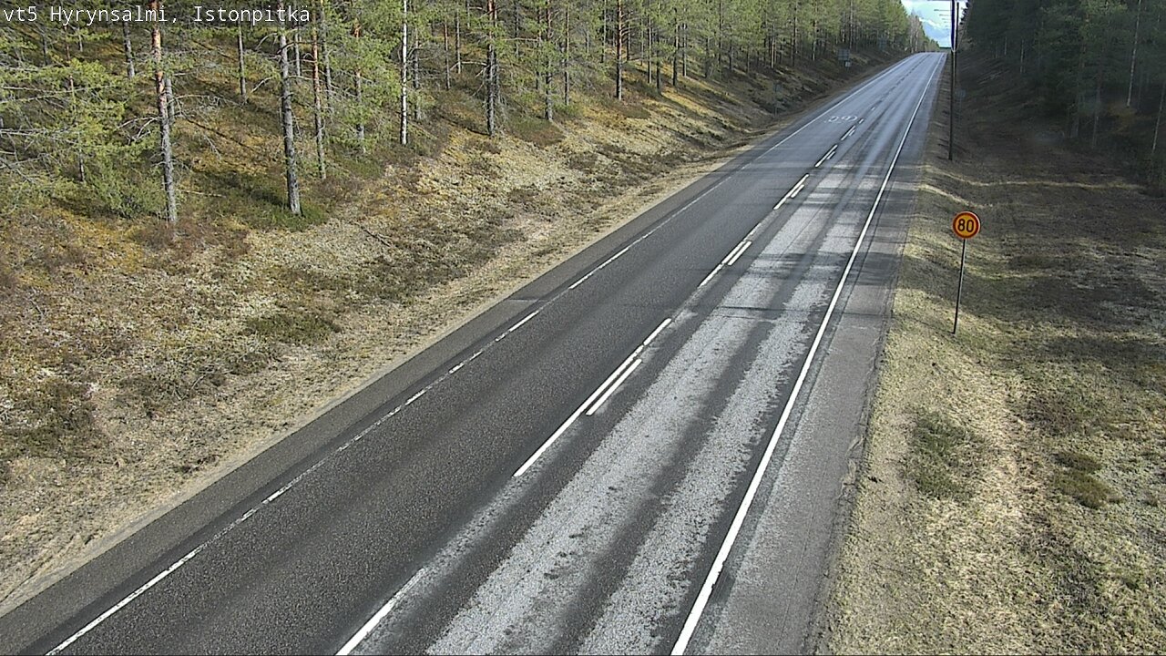 Weather Camera Image Road 5 Hyrynsalmi, Istonpitkä, Hyrynsalmi, Kainuu