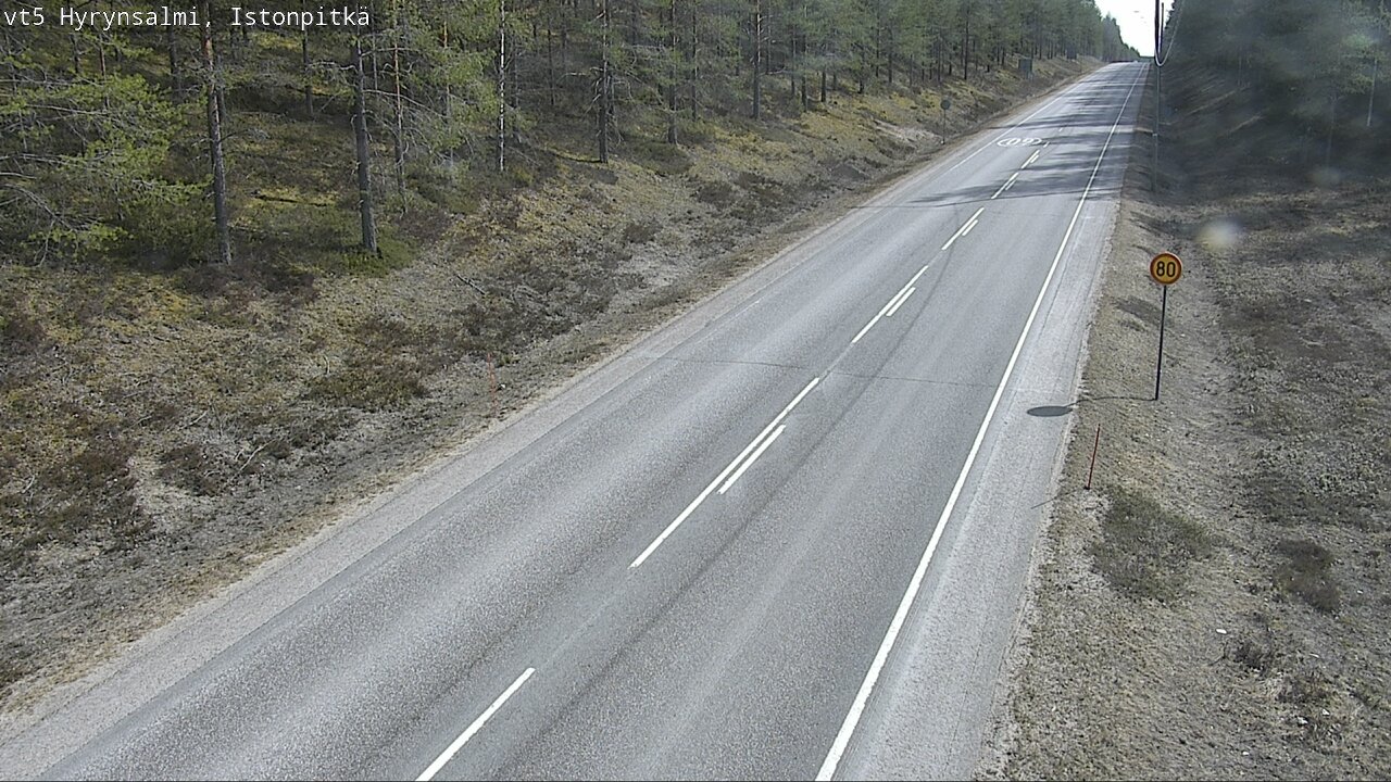 Weather Camera Image Road 5 Hyrynsalmi, Istonpitkä, Hyrynsalmi, Kainuu