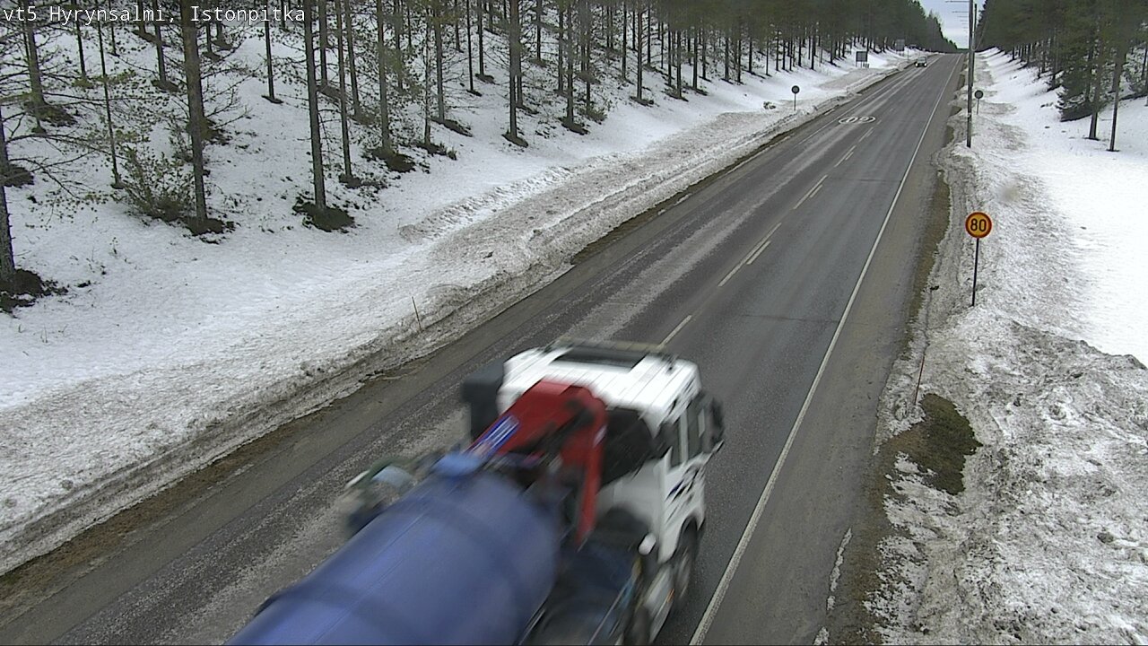 Weather Camera Image Road 5 Hyrynsalmi, Istonpitkä, Hyrynsalmi, Kainuu