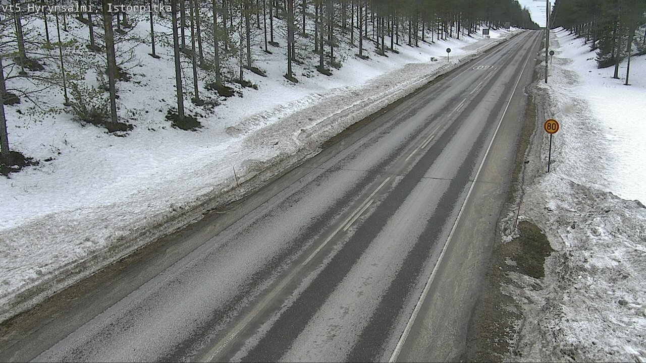 Weather Camera Image Road 5 Hyrynsalmi, Istonpitkä, Hyrynsalmi, Kainuu
