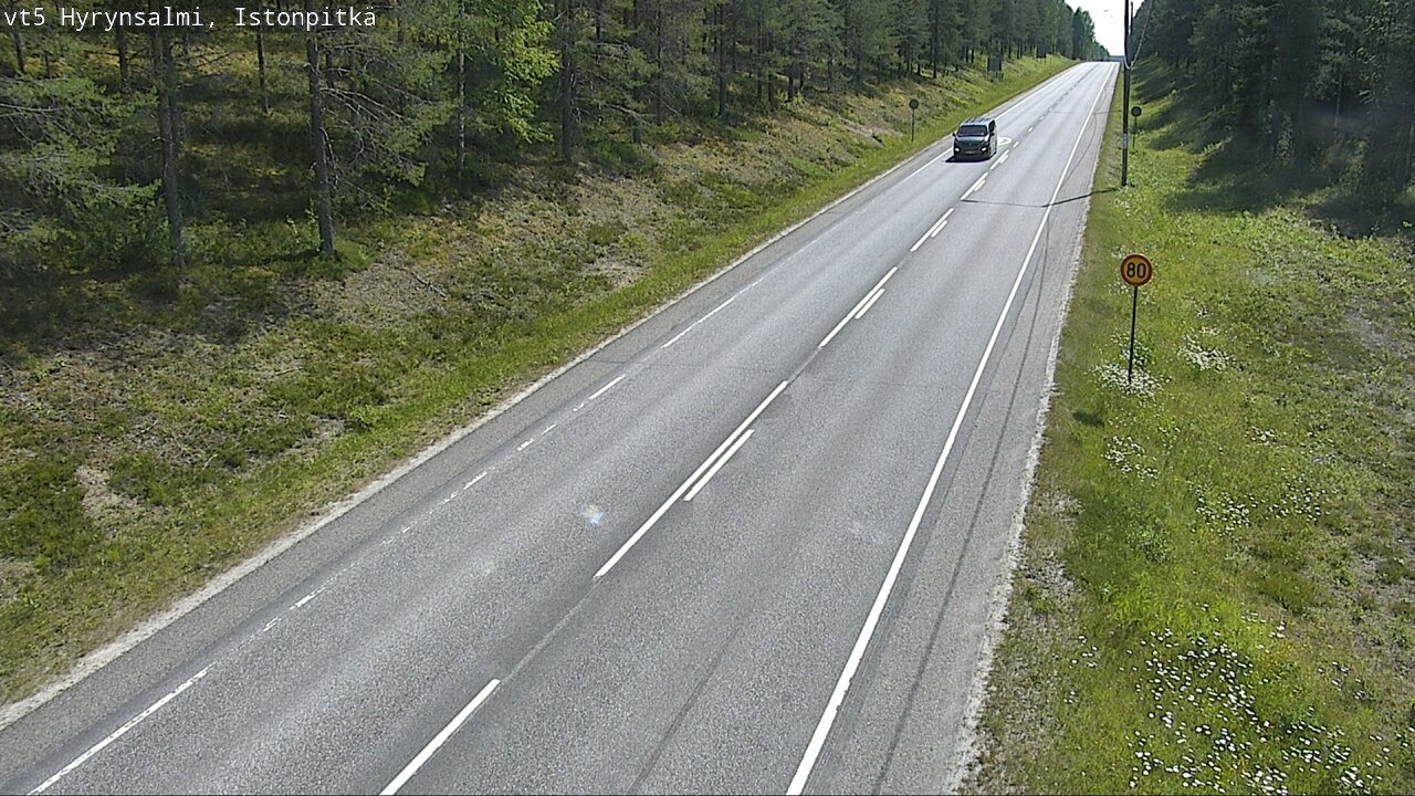 Weather Camera Image Väg 5 Hyrynsalmi, Istonpitkä, Hyrynsalmi, Kainuu