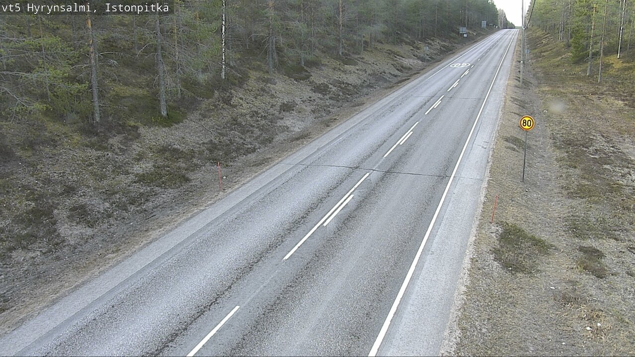 Weather Camera Image Road 5 Hyrynsalmi, Istonpitkä, Hyrynsalmi, Kainuu
