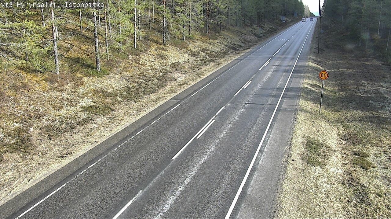Weather Camera Image Road 5 Hyrynsalmi, Istonpitkä, Hyrynsalmi, Kainuu