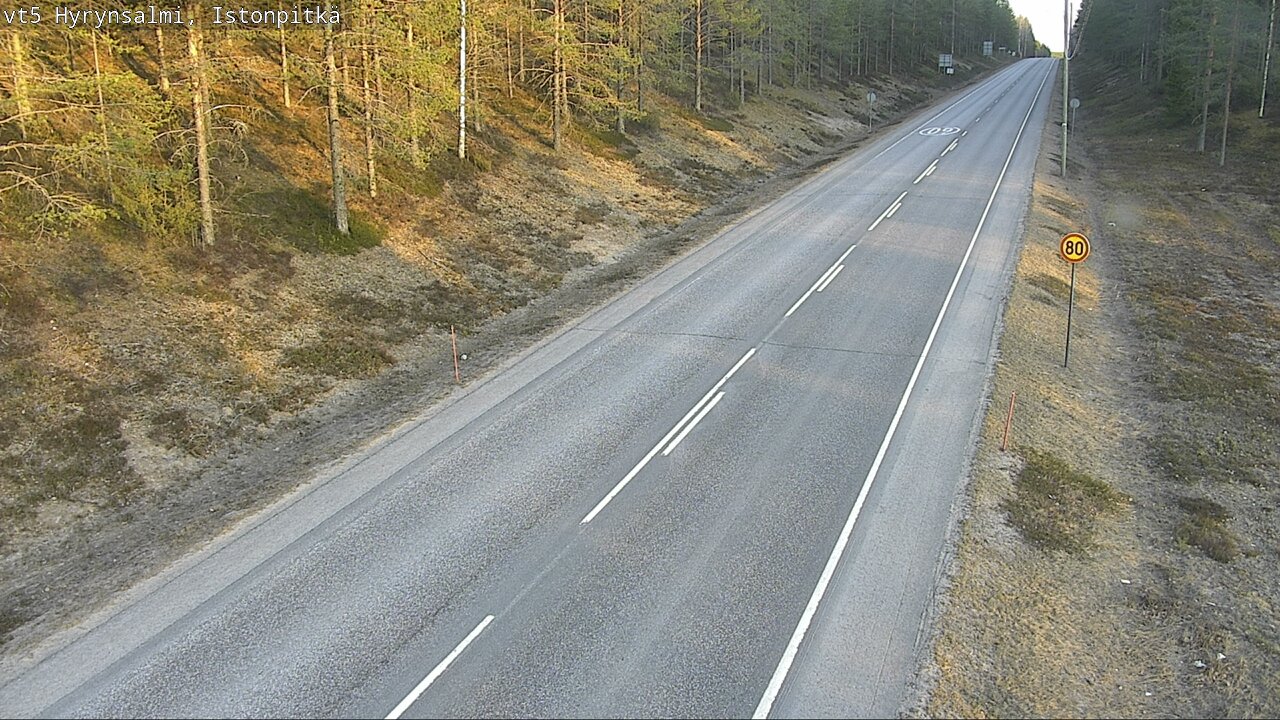 Weather Camera Image Road 5 Hyrynsalmi, Istonpitkä, Hyrynsalmi, Kainuu