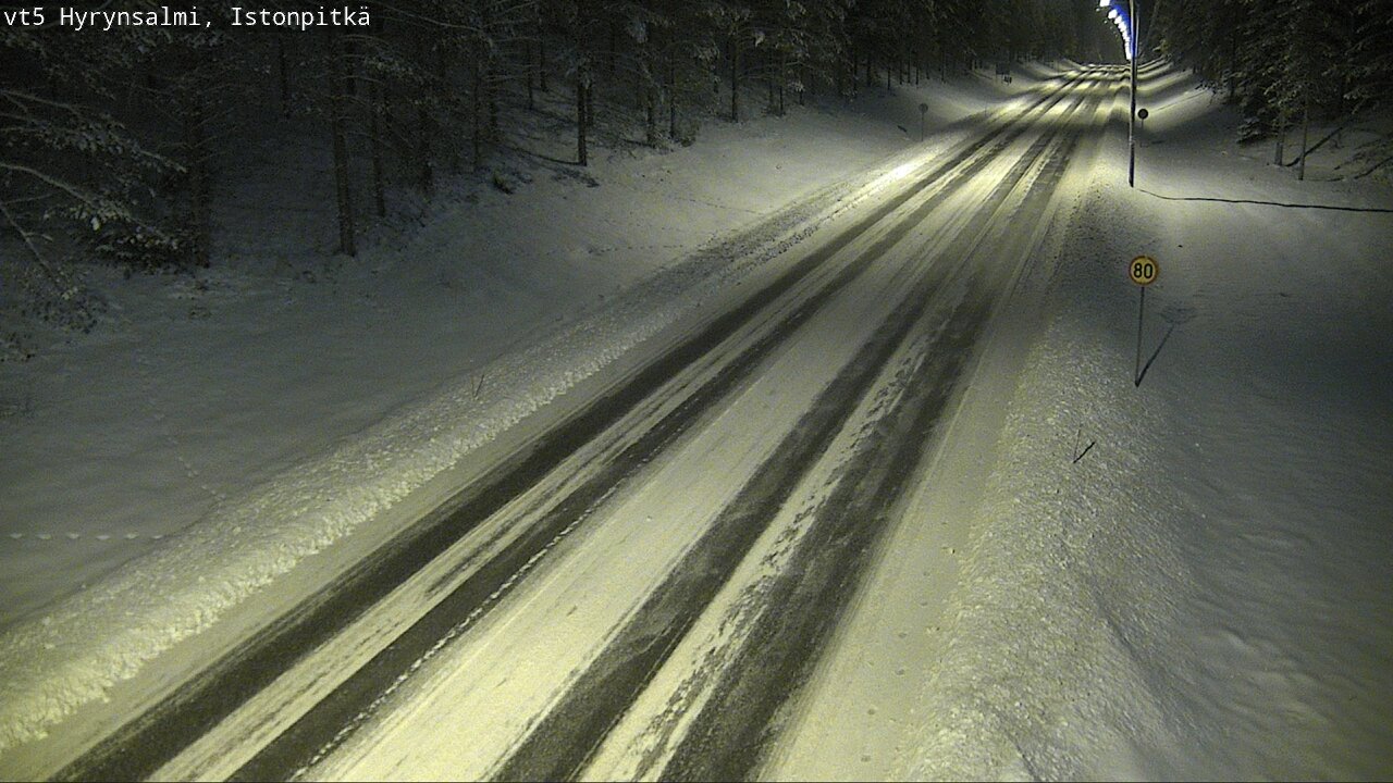 Weather Camera Image Road 5 Hyrynsalmi, Istonpitkä, Hyrynsalmi, Kainuu