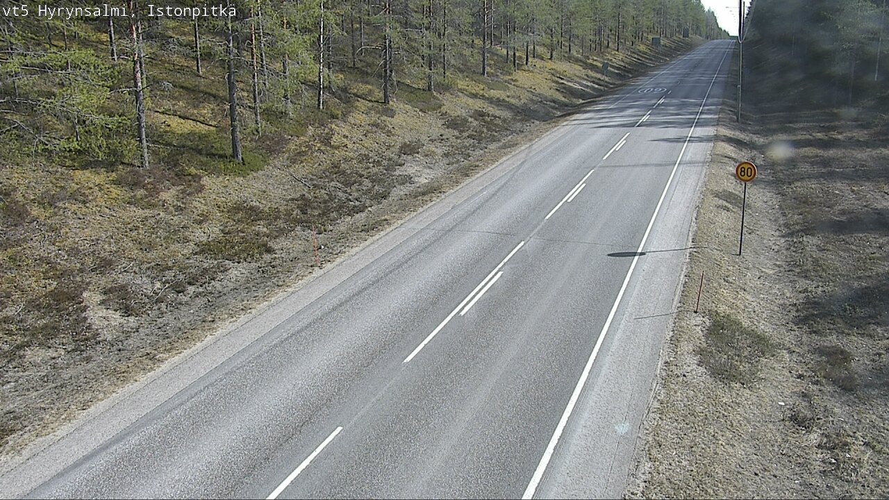 Weather Camera Image Road 5 Hyrynsalmi, Istonpitkä, Hyrynsalmi, Kainuu