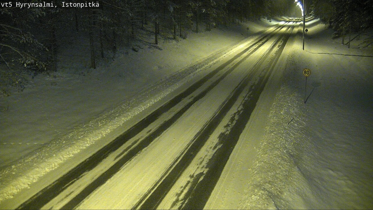 Weather Camera Image Road 5 Hyrynsalmi, Istonpitkä, Hyrynsalmi, Kainuu