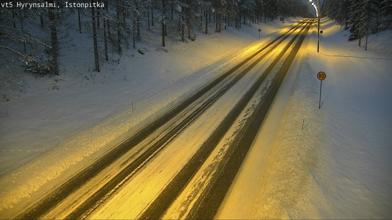 Weather Camera Image Road 5 Hyrynsalmi, Istonpitkä, Hyrynsalmi, Kainuu
