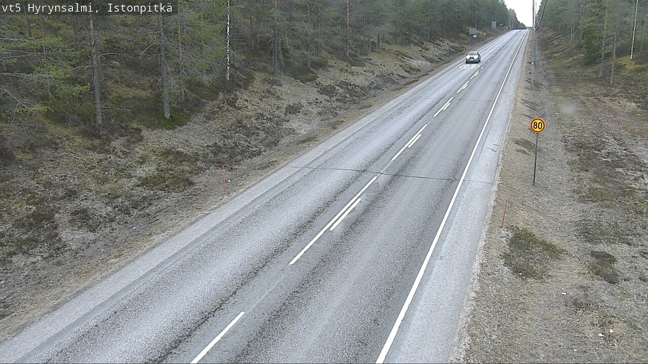 Weather Camera Image Road 5 Hyrynsalmi, Istonpitkä, Hyrynsalmi, Kainuu
