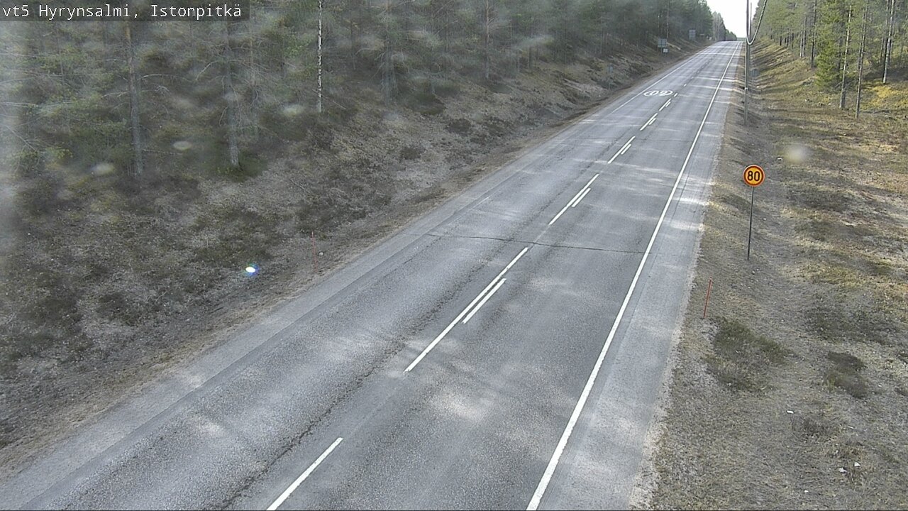 Weather Camera Image Road 5 Hyrynsalmi, Istonpitkä, Hyrynsalmi, Kainuu