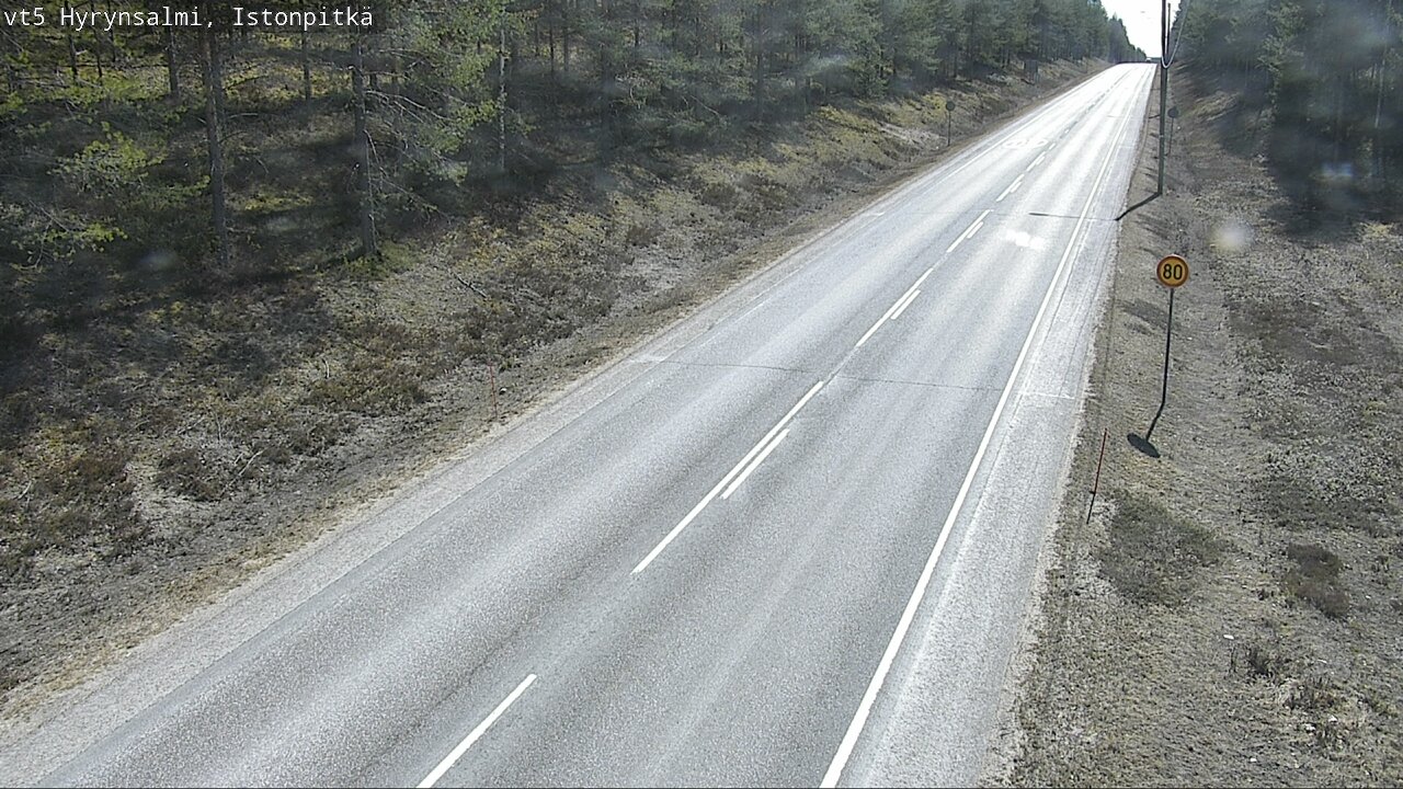 Weather Camera Image Road 5 Hyrynsalmi, Istonpitkä, Hyrynsalmi, Kainuu