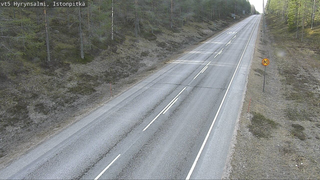Weather Camera Image Road 5 Hyrynsalmi, Istonpitkä, Hyrynsalmi, Kainuu