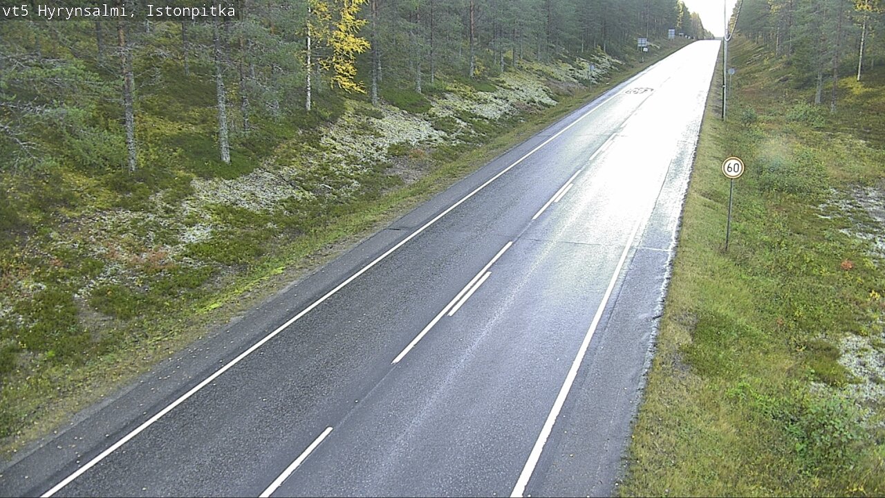 Weather Camera Image Väg 5 Hyrynsalmi, Istonpitkä, Hyrynsalmi, Kainuu