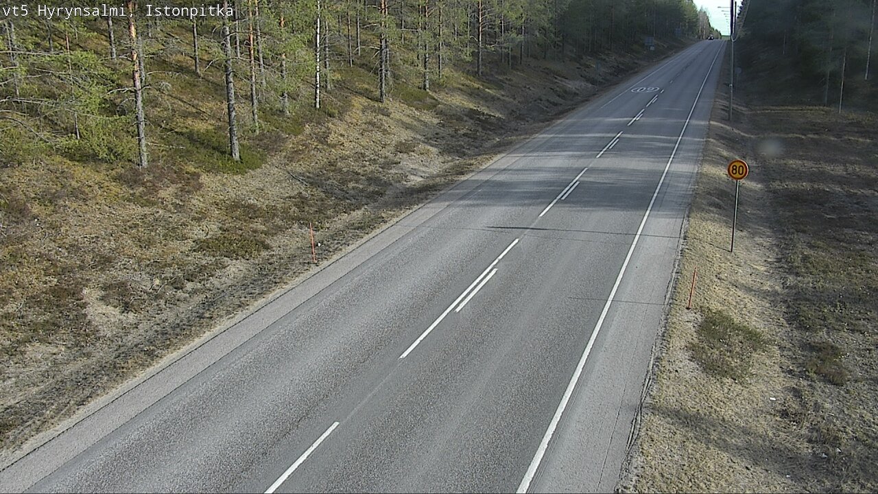 Weather Camera Image Road 5 Hyrynsalmi, Istonpitkä, Hyrynsalmi, Kainuu