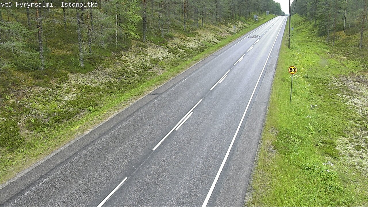 Weather Camera Image Road 5 Hyrynsalmi, Istonpitkä, Hyrynsalmi, Kainuu