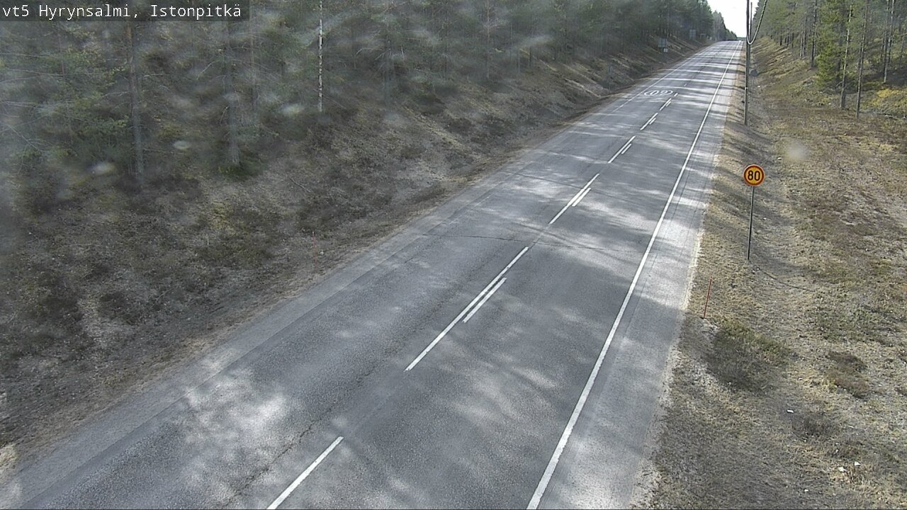 Weather Camera Image Road 5 Hyrynsalmi, Istonpitkä, Hyrynsalmi, Kainuu