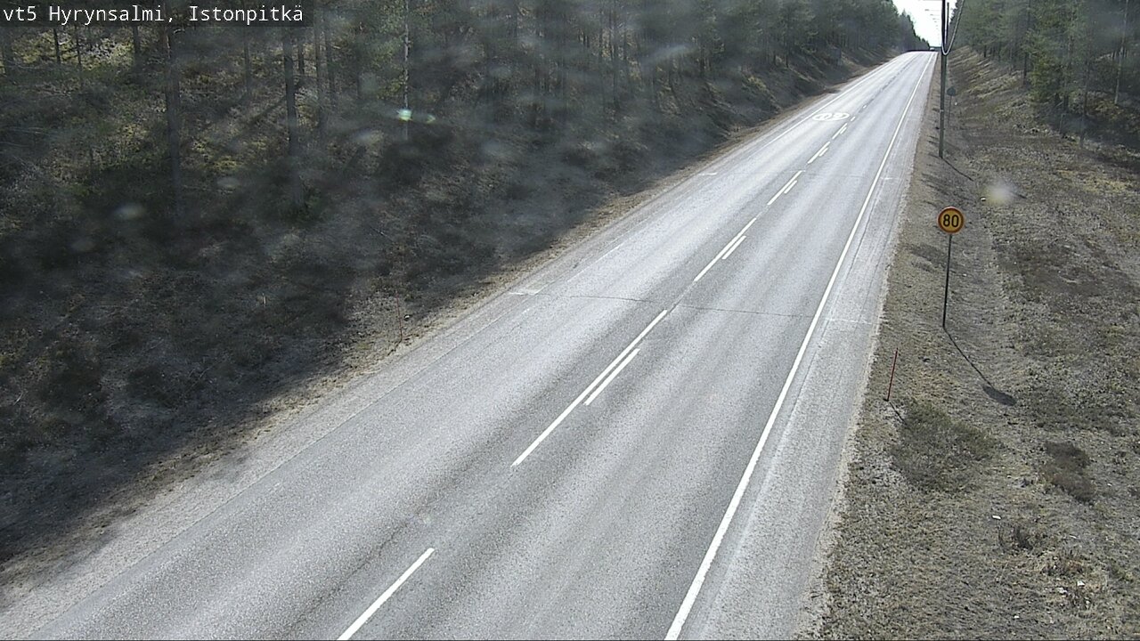 Weather Camera Image Road 5 Hyrynsalmi, Istonpitkä, Hyrynsalmi, Kainuu