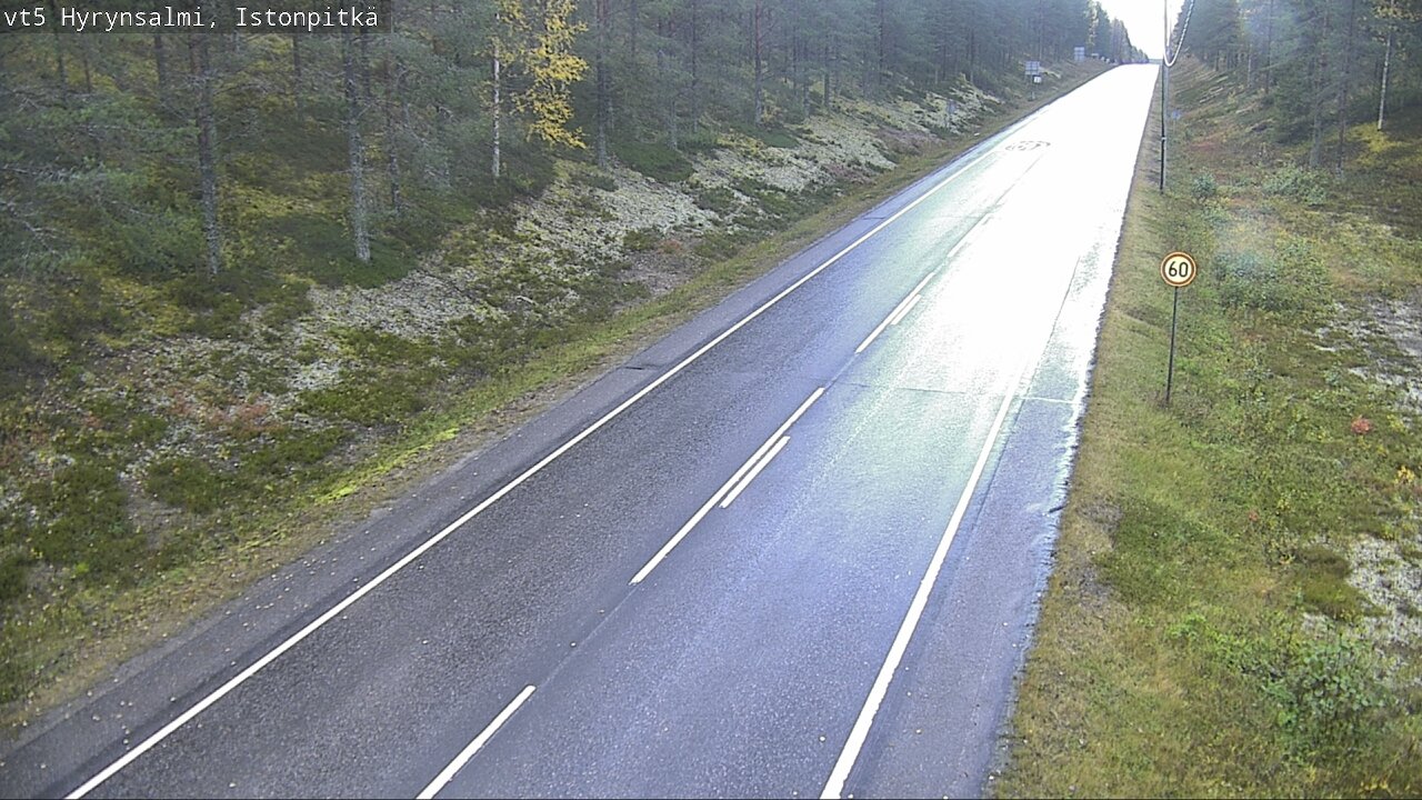 Weather Camera Image Väg 5 Hyrynsalmi, Istonpitkä, Hyrynsalmi, Kainuu