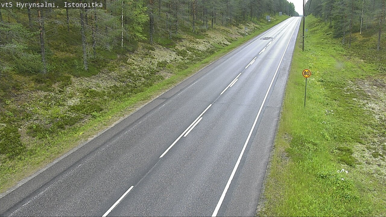 Weather Camera Image Road 5 Hyrynsalmi, Istonpitkä, Hyrynsalmi, Kainuu
