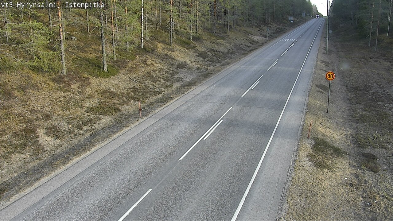 Weather Camera Image Road 5 Hyrynsalmi, Istonpitkä, Hyrynsalmi, Kainuu