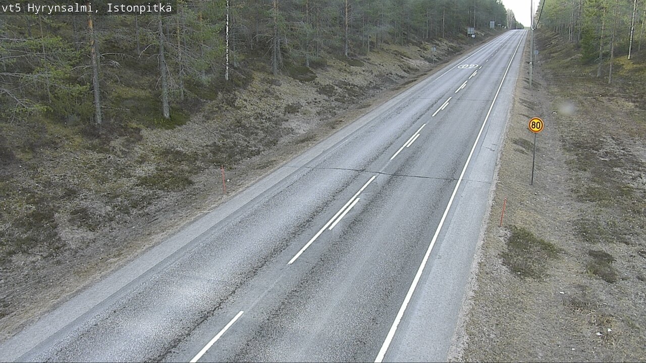 Weather Camera Image Road 5 Hyrynsalmi, Istonpitkä, Hyrynsalmi, Kainuu