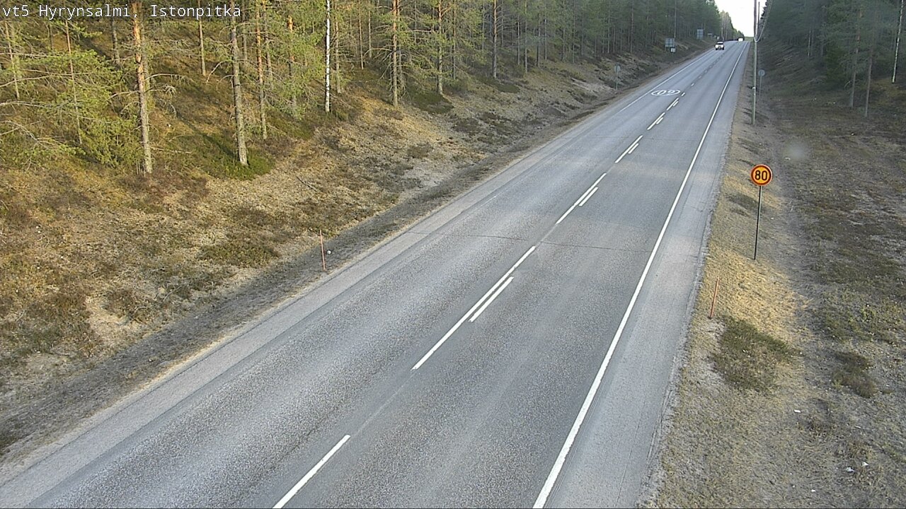 Weather Camera Image Road 5 Hyrynsalmi, Istonpitkä, Hyrynsalmi, Kainuu