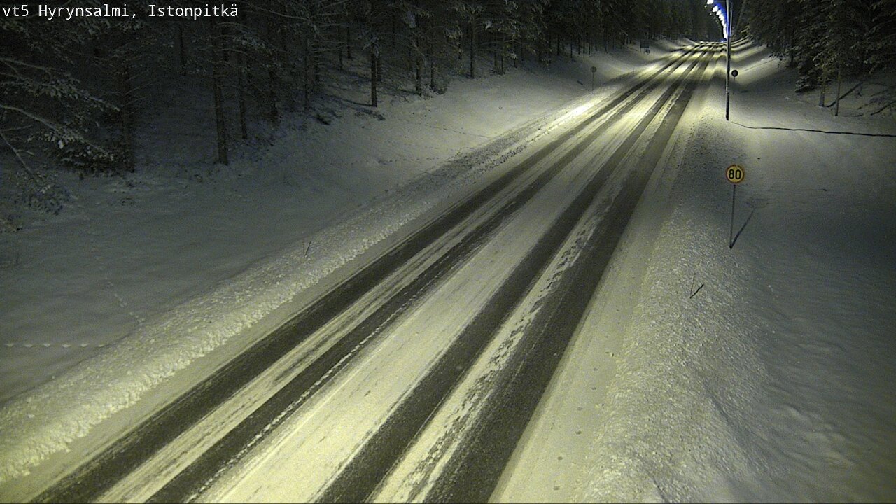 Weather Camera Image Road 5 Hyrynsalmi, Istonpitkä, Hyrynsalmi, Kainuu