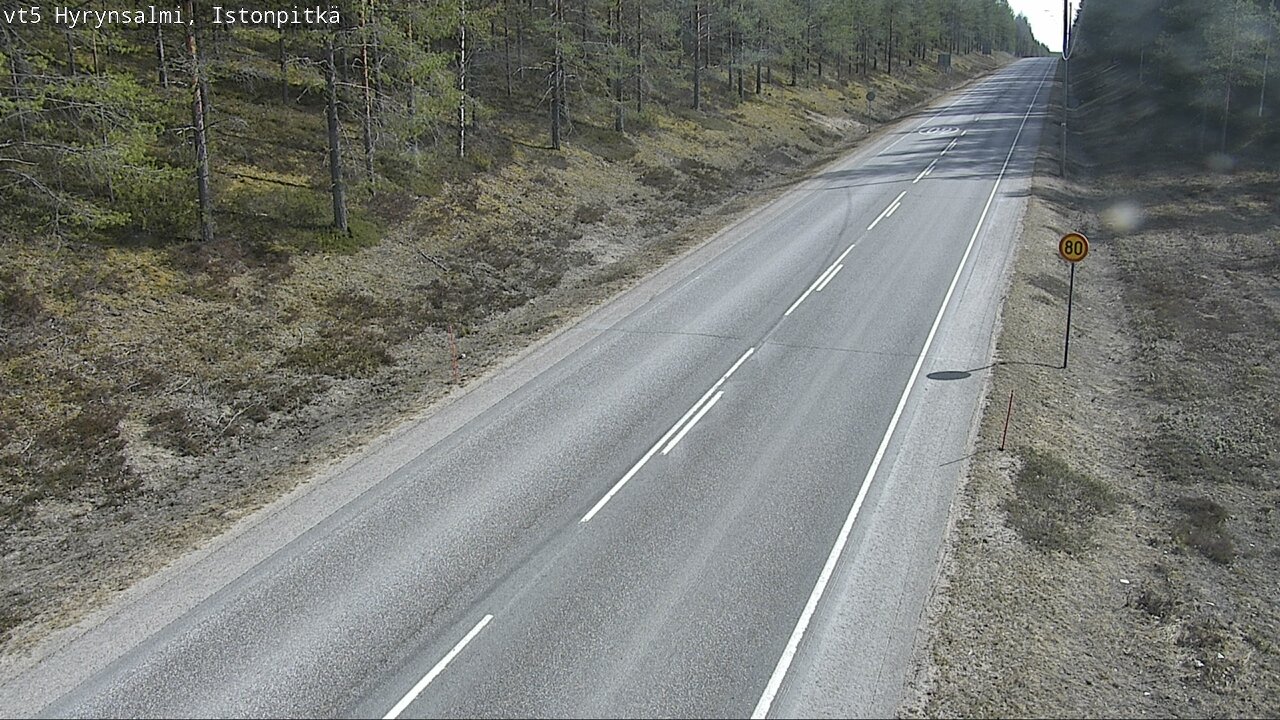 Weather Camera Image Road 5 Hyrynsalmi, Istonpitkä, Hyrynsalmi, Kainuu